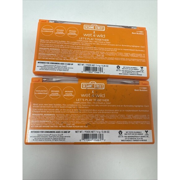 2x Wet n Wild Sesame Street Highlighter & 2 Bronzers BEST BUDDIES Blush Trio NEW - Picture 2 of 2